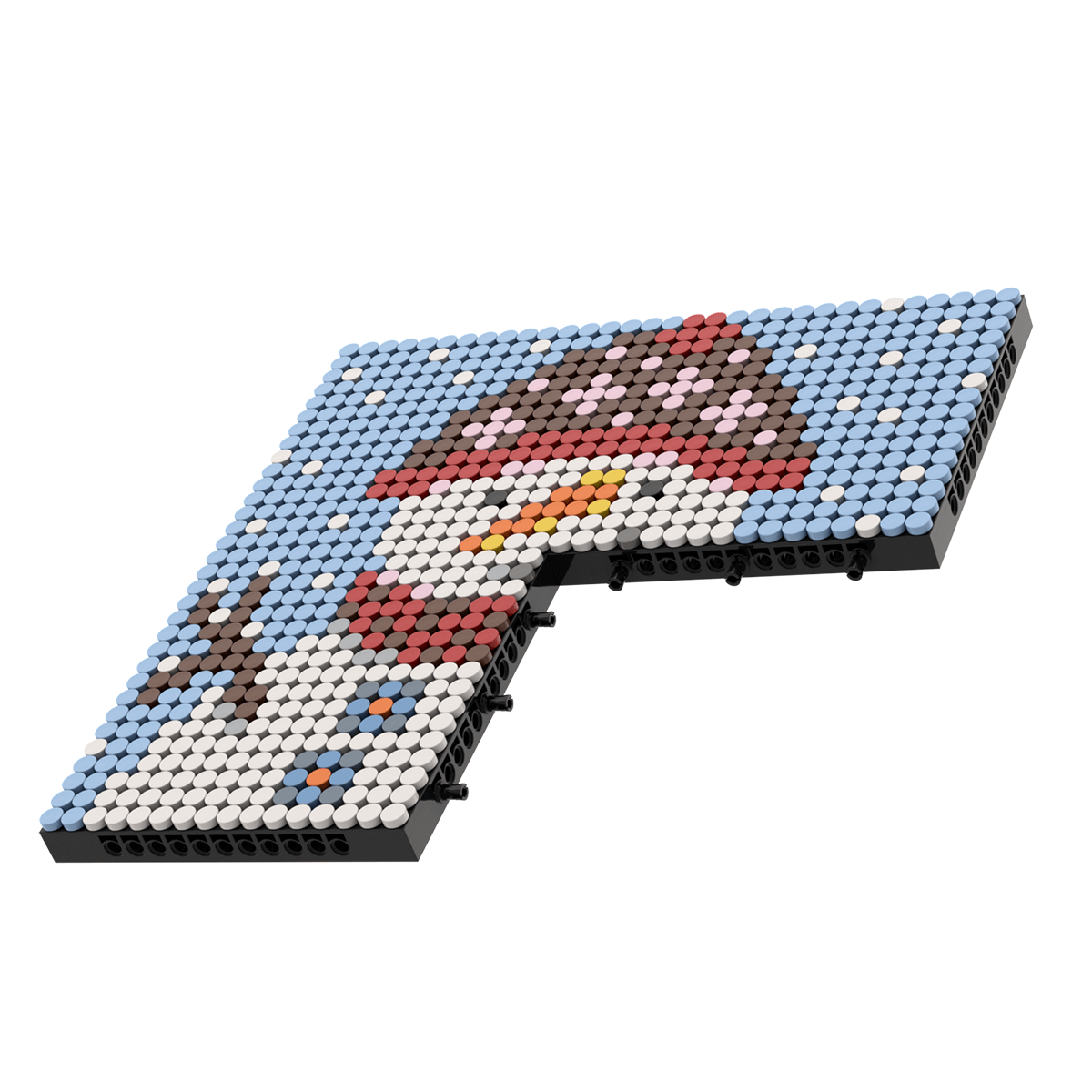 Christmas Pixel Brick Art Kit – Festive Snowman