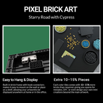 Load image into Gallery viewer, Pixel Brick Art Kit – Starry Road with Cypress
