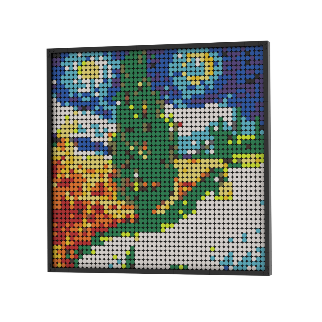 Pixel Brick Art Kit – Starry Road with Cypress