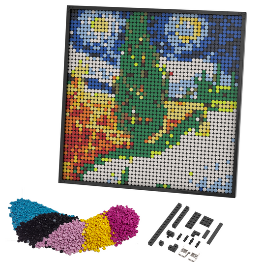 Pixel Brick Art Kit – Starry Road with Cypress