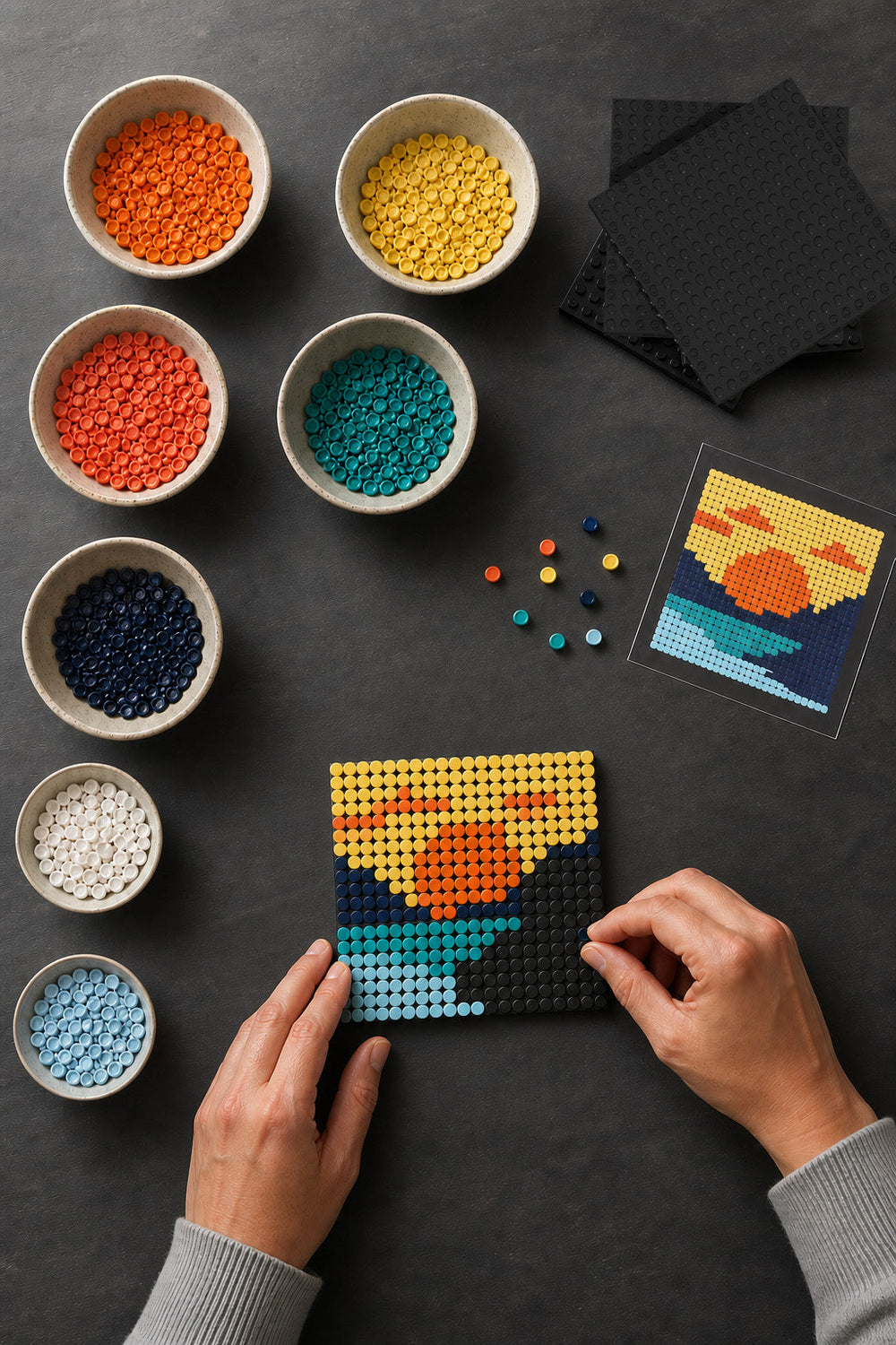 Pixel brick artwork