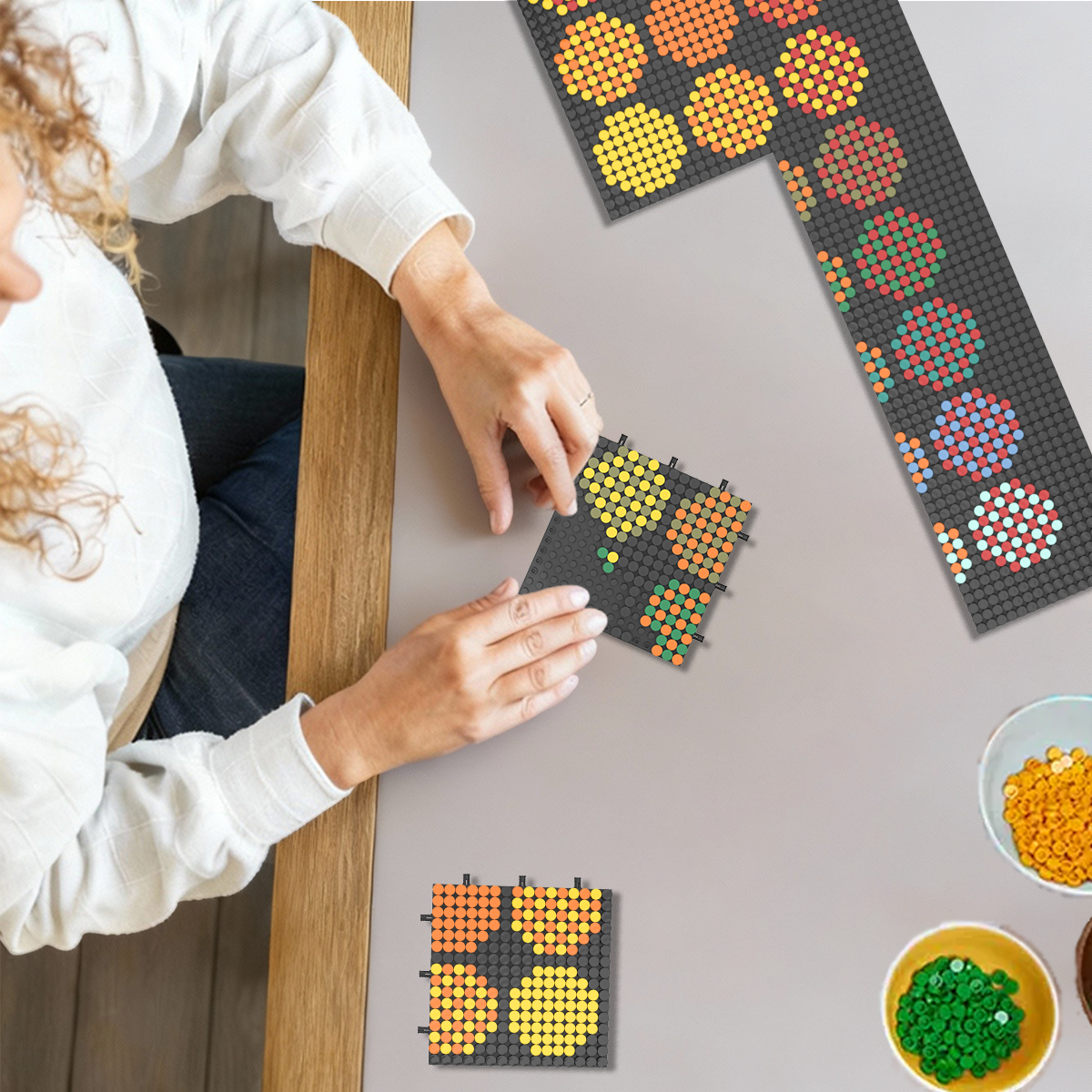 Pixel Brick Art Kit - Aurora Circles