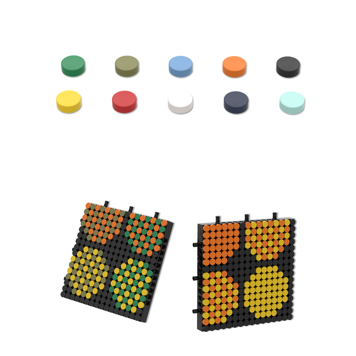 Pixel Brick Art Kit - Aurora Circles