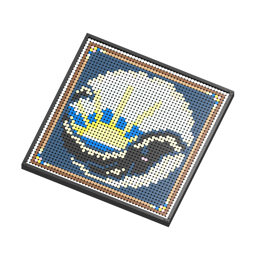 Pixel Brick Art Kit – Sunny Whale