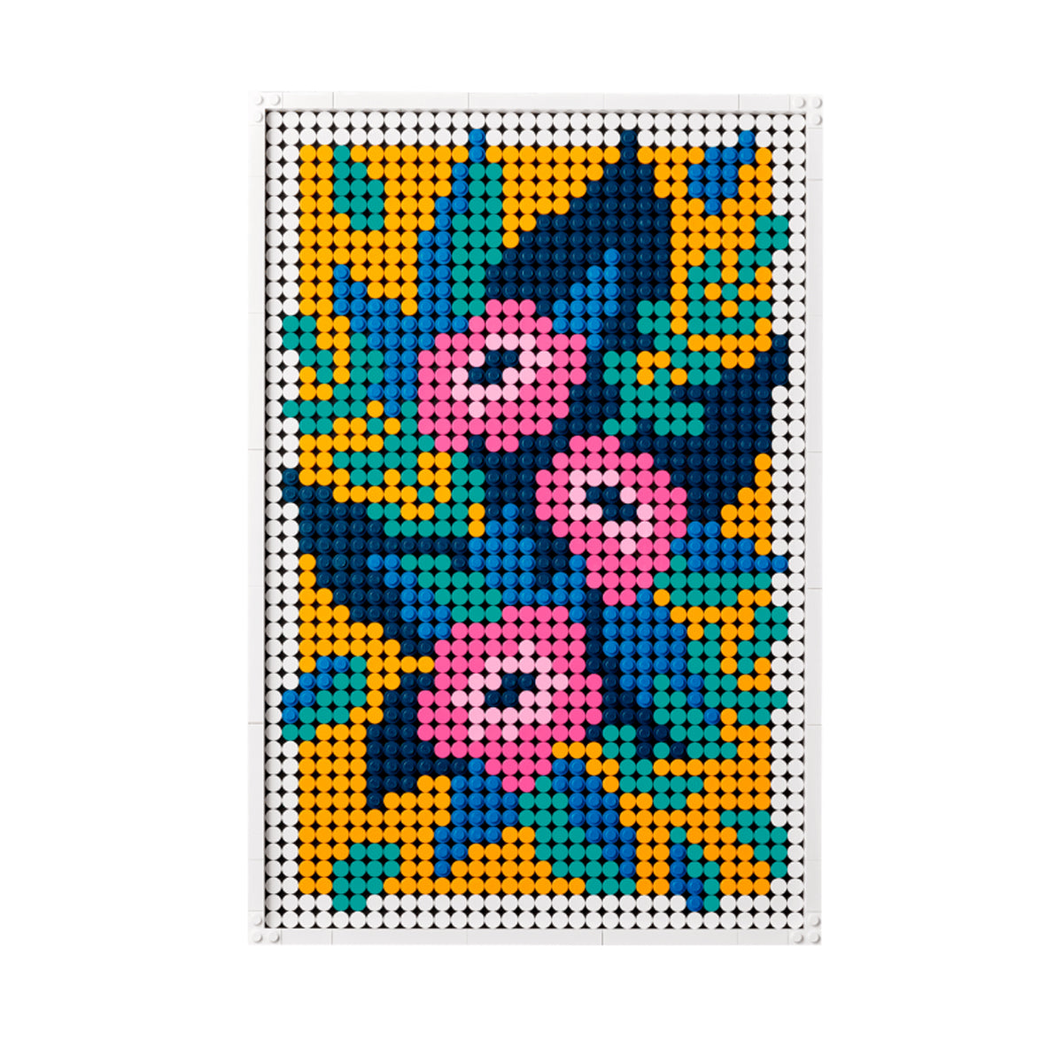 Pixel brick art   floral art