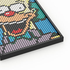 Krusty the Clown in Brick Mosaic