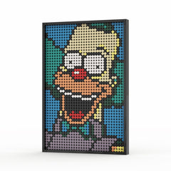 Krusty the Clown in Brick Mosaic