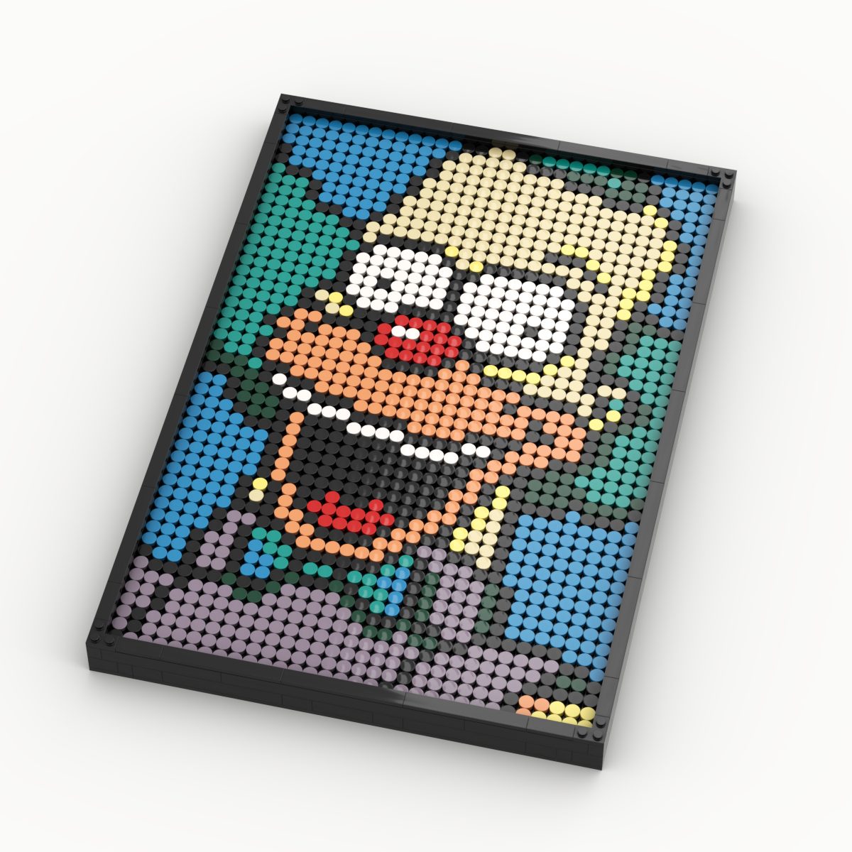 Krusty the Clown in Brick Mosaic