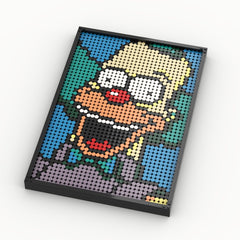 Krusty the Clown in Brick Mosaic