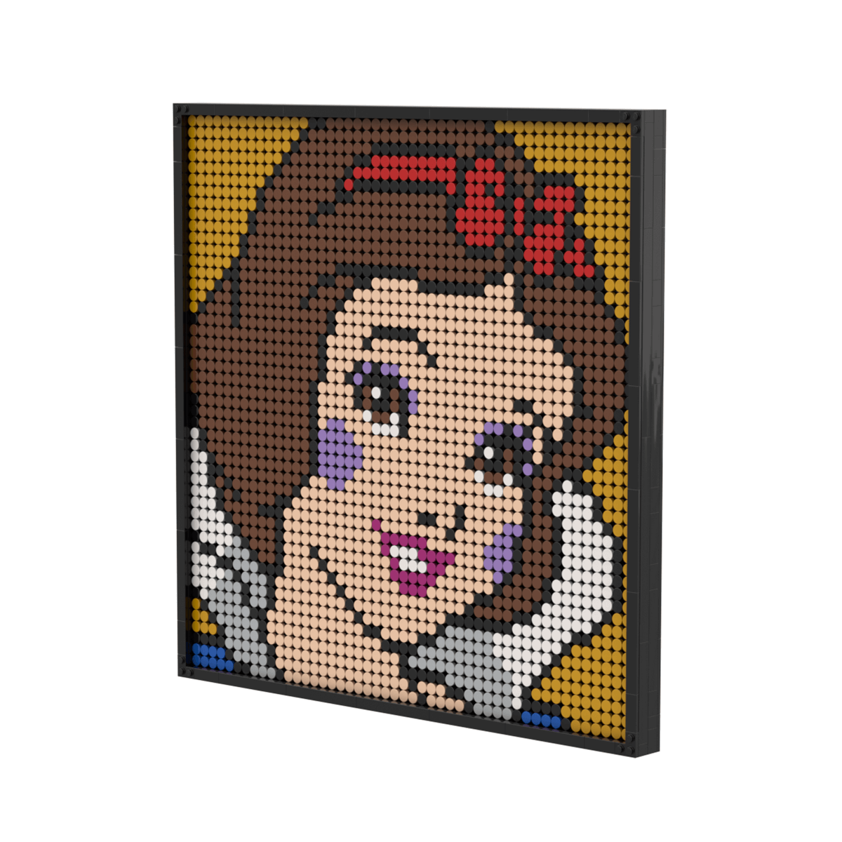 Pixel brick art kit – snow white portrait
