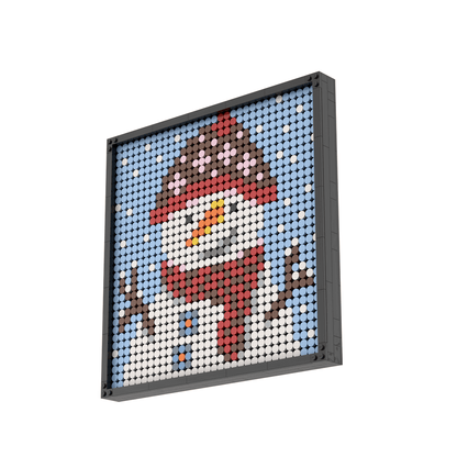 Christmas Pixel Brick Art Kit – Festive Snowman